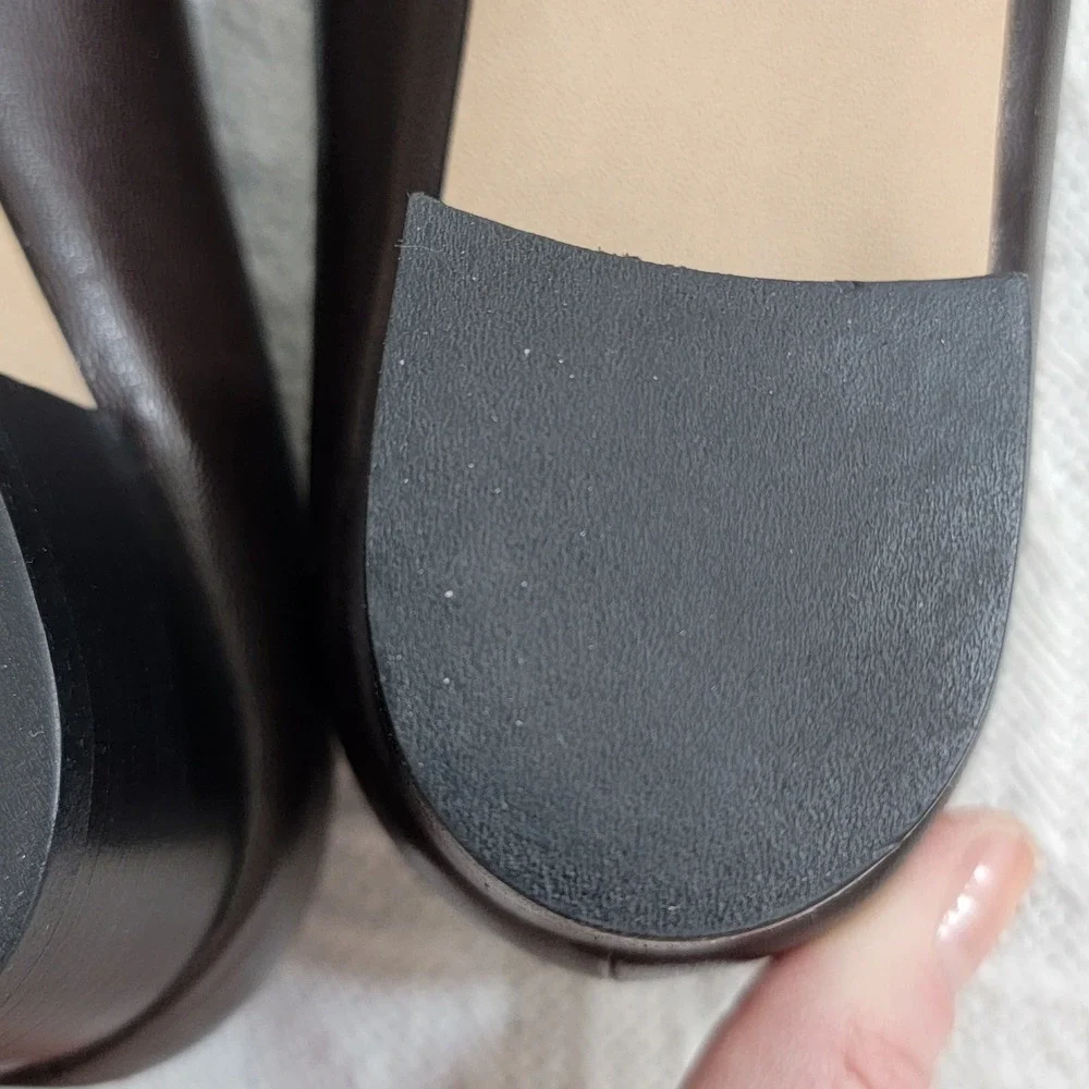 Andrea Carrano NEW Made‎ in Italy Dark Brown Block Heel Leather Pumps 41 10-10.5